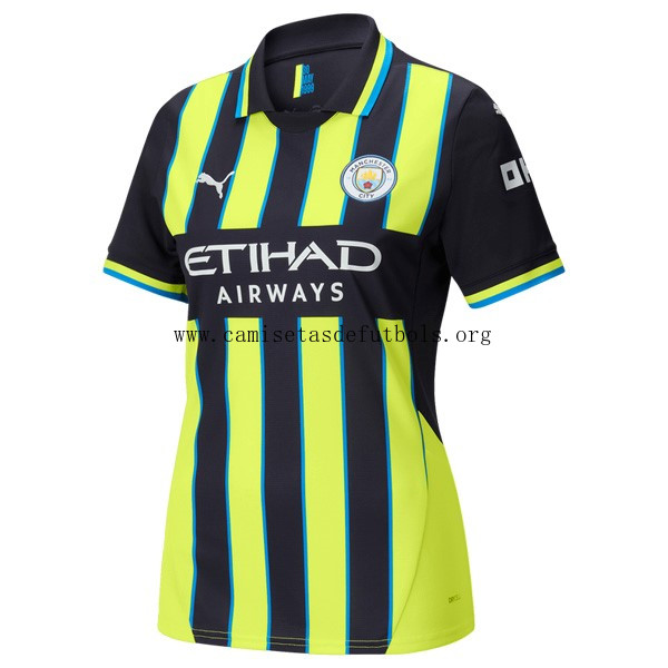 Camiseta Manchester City Replica Segunda Ropa Mujer 2024/25 ¡¡Ni te imaginas excelente preciaco sin intermediarios!