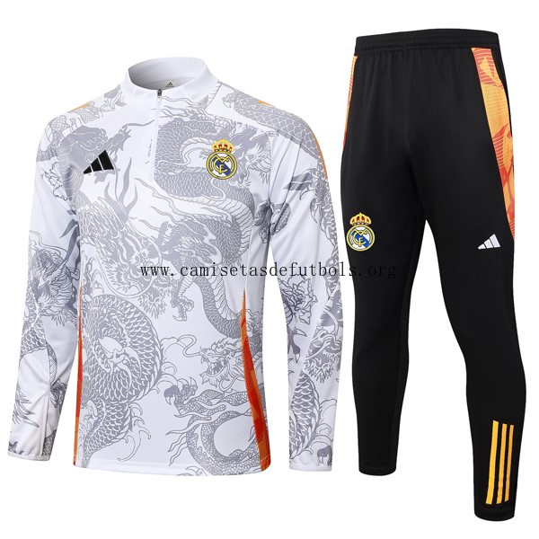 Sudadera De Training Real Madrid 2024/25 Blanco Gris 5 Agarra este saldazo formidable