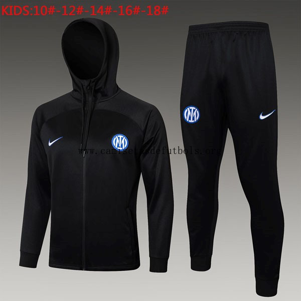 Niños Chandal Con Capucha Inter Milan 2024/25 Negro ¡¡Cómo bicoca, dispara!