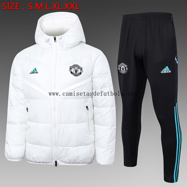 Abrigo Plumón Manchester United Conjunto Completo 2024/25 Blanco ¡¡Ni te imaginas sensacional rebaja en toda la red!