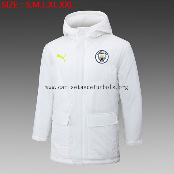 Abrigo Manchester City 2024/25 Blanco Ganga bestial como nunca