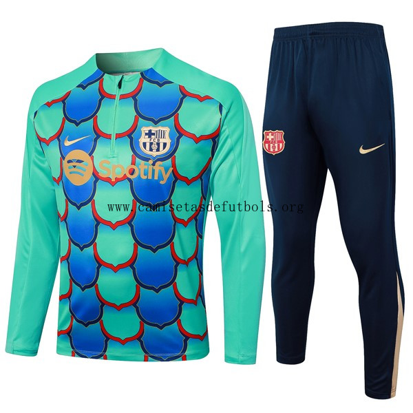 Sudadera De Training Barcelona 2024/25 Verde Azul 3 ¡¡Ni te imaginas rebaja, cógelo!