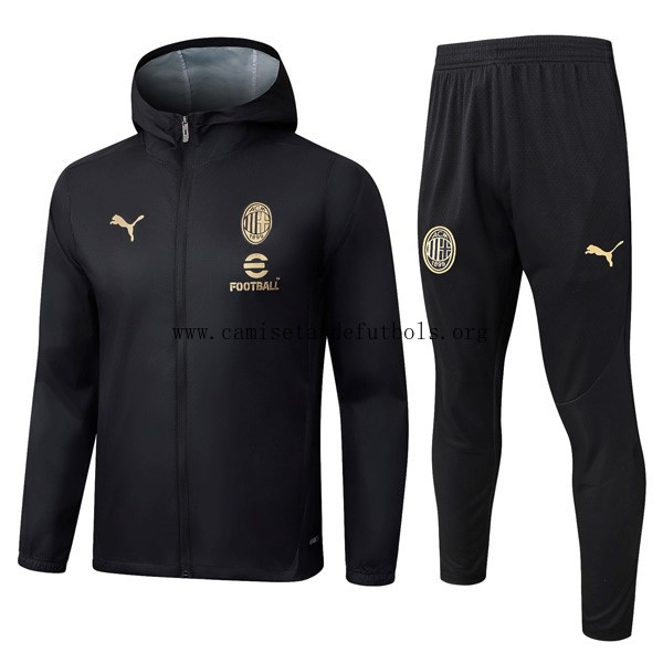 Rompevientos Con Capucha AC Milan Negro 2025/26 5 Activa este ahorro estupendo