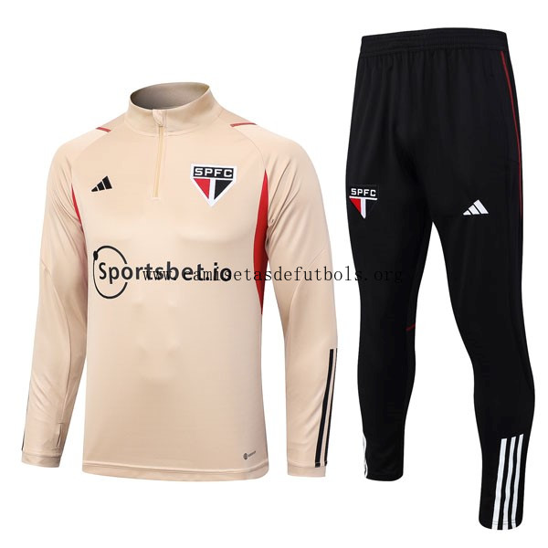 Sudadera De Training Sao Paulo 2023/24 Amarillo Precio celestial