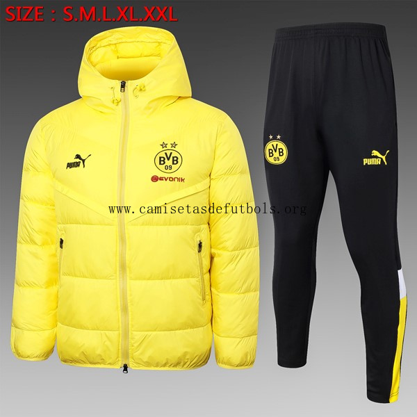 Abrigo Plumón Borussia Dortmund Conjunto Completo 2024/25 Amarillo Consigue este gangaza sensacional