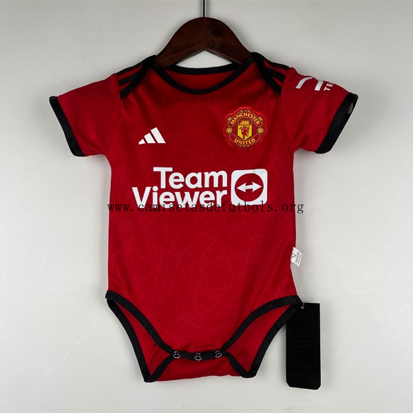 Camiseta Manchester United Replica Primera Ropa Bebé 2023/24 Liquidación soberbio
