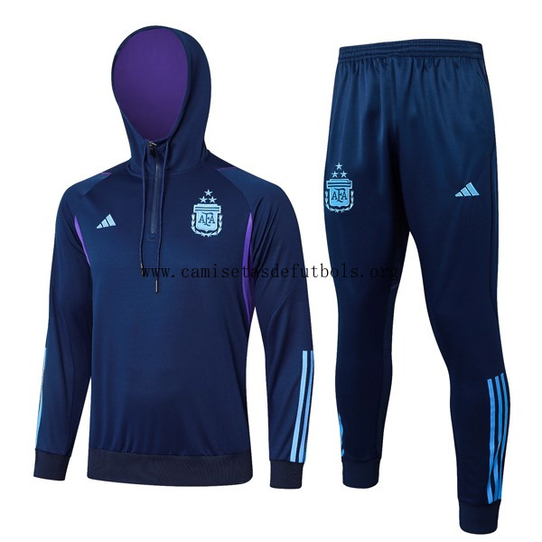 Chandal Con Capucha Argentina 2024/25 Azul Ganga ridículo