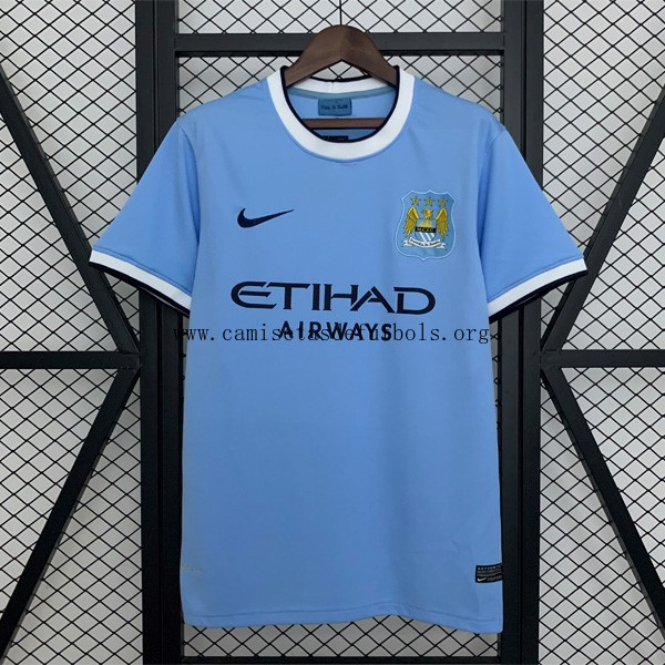 Camiseta Manchester City Replica Primera Ropa Retro 2013-2014 Atrapa este precio bestia