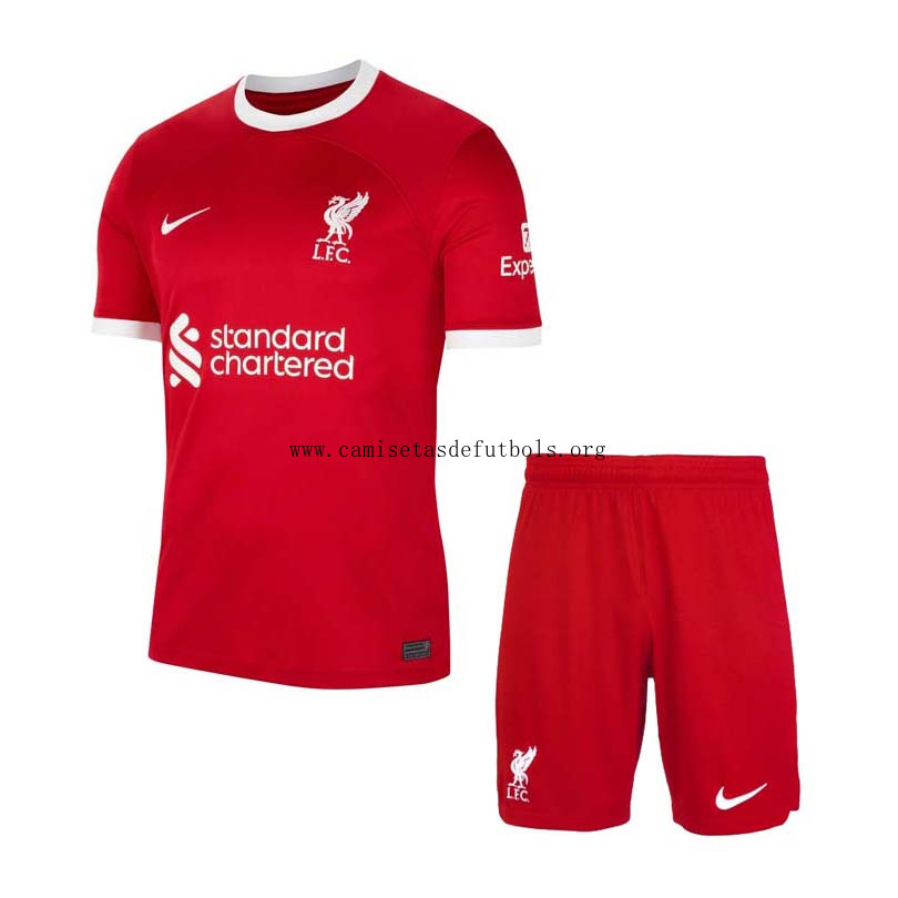 Camiseta Liverpool Replica Primera Ropa Niños 2023/24 ¡¡Cómo soberbio rebajón antes de que se acabe!