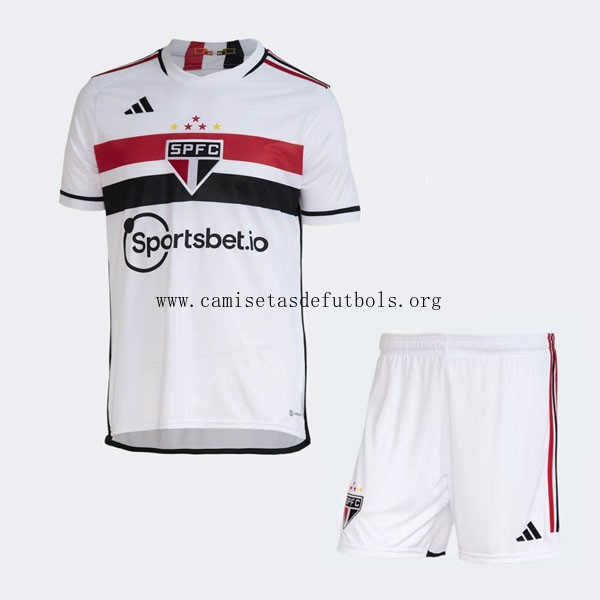 Camiseta Sao Paulo Replica Primera Ropa Niño 2023/24 Chollo transparente