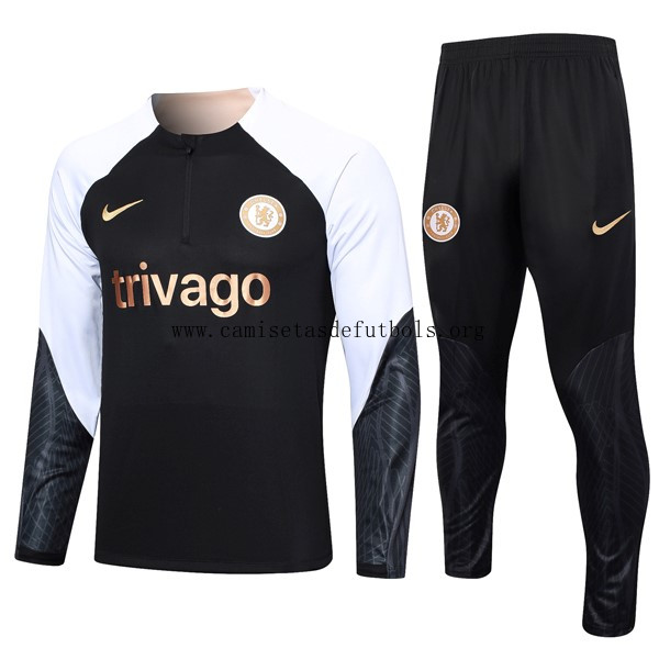 Sudadera De Training Chelsea 2024 Negro Blanco ¡¡Menudo/a saldo, gasta menos!