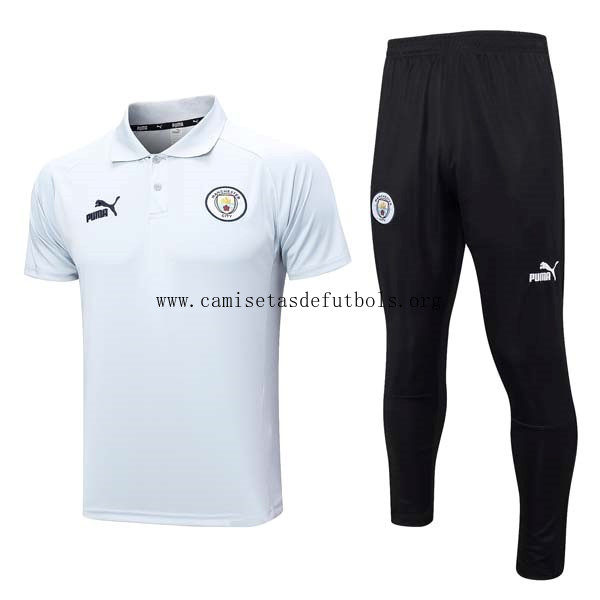 Polo Manchester City Conjunto Completo 2023/24 Blanco Negro Preciaco razonable de colección
