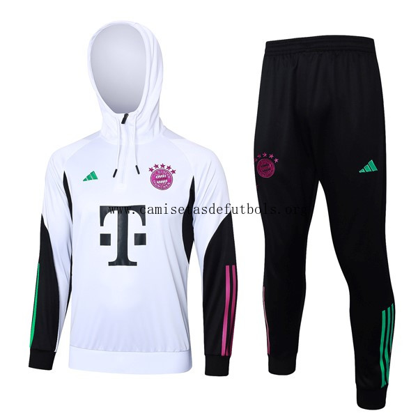 Sudadera Con Capucha Bayern Munich 2024 Blanco ¡¡Qué genial precio de la temporada!