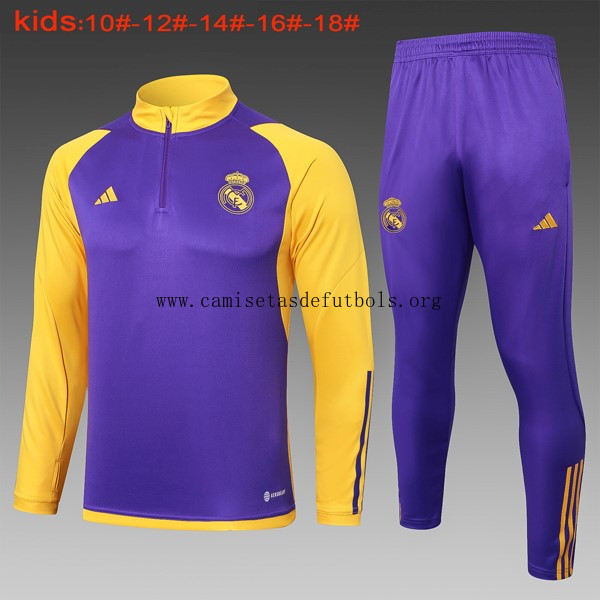 Ninos Sudadera De Training Real Madrid 2024/25 Purpura Amarillo Descuentazo sensacional