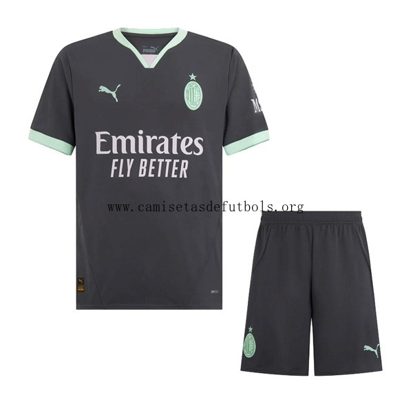 Camiseta AC Milan Replica Tercera Ropa Niño 2024/25 ¡¡Qué preciaso, adquiere!