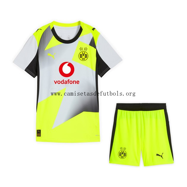 Camiseta Dortmund Replica Segunda Ropa Niño 2025/26 ¡¡Qué chollo, pide ahora!