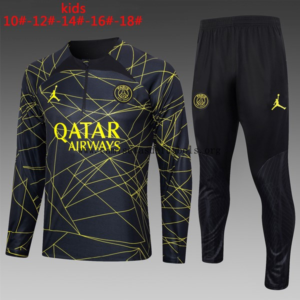Ninos Sudadera De Training PSG 2024 Negro Amarillo ¡¡Ni te imaginas bicoca, llévatelo!