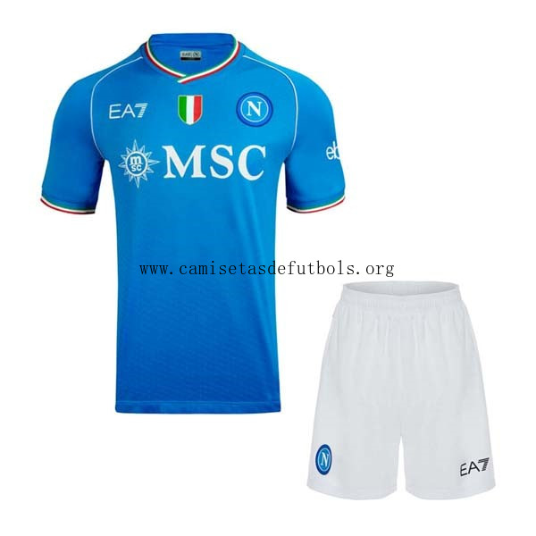 Camiseta Napoli Replica Primera Ropa Niño 2023/24 Azul Extraordinario gangaza, cógelo de fábrica