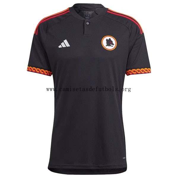 Camiseta AS Roma Replica Tercera Ropa 2023/24 Negro ¡¡Qué portentoso gangaza de outlet!