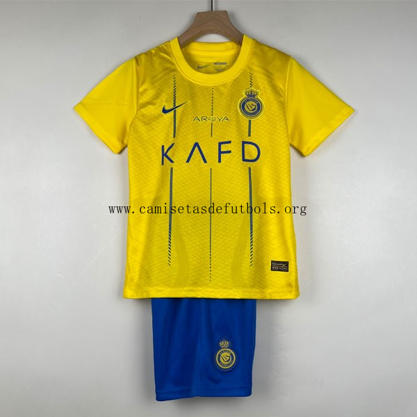 Camiseta Al-Nassr FC Replica Primera Ropa Niño 2023/24 Cógelo de campeonato