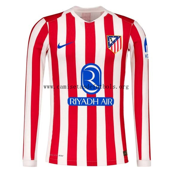 Camiseta Atletico Madrid Replica Primera Ropa ML 2025/26 ¡¡Vaya transparente ganga de derribo!