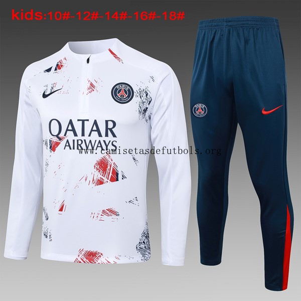 Niños Sudadera De Training PSG 2024/25 Rojo Blanco Gangaza inmejorable solo hoy