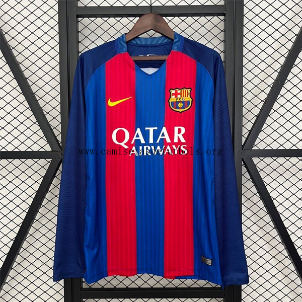 Camiseta Barcelona Replica Primera Ropa ML Retro 2014-2015 Saldo rebajado