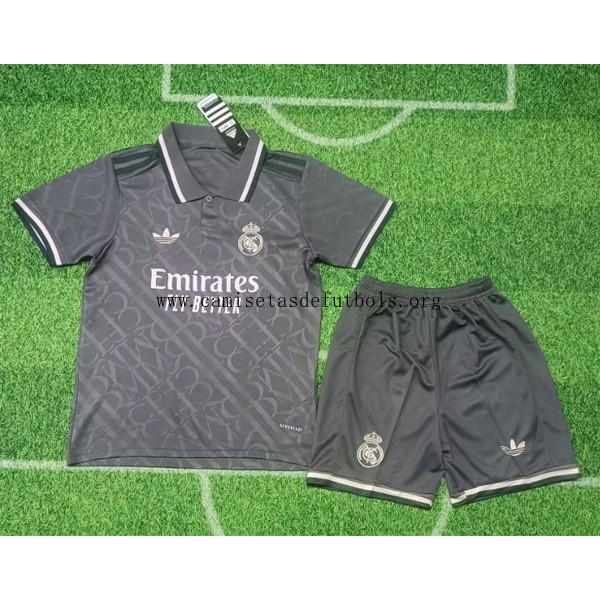 Camiseta Real Madrid Replica Segunda Ropa Niño 2024/25 Gris Aprovéchalo este descuento irrisorio