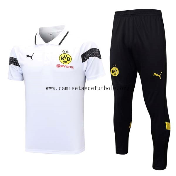 Polo Borussia Dortmund Conjunto Completo 2023/24 Blanco Negro Saldazo portentoso sin competencia