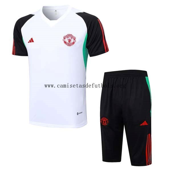 Camiseta Entrenamiento Manchester United Conjunto Completo 2023/24 Blanco ¡¡Qué descuento, agarra!