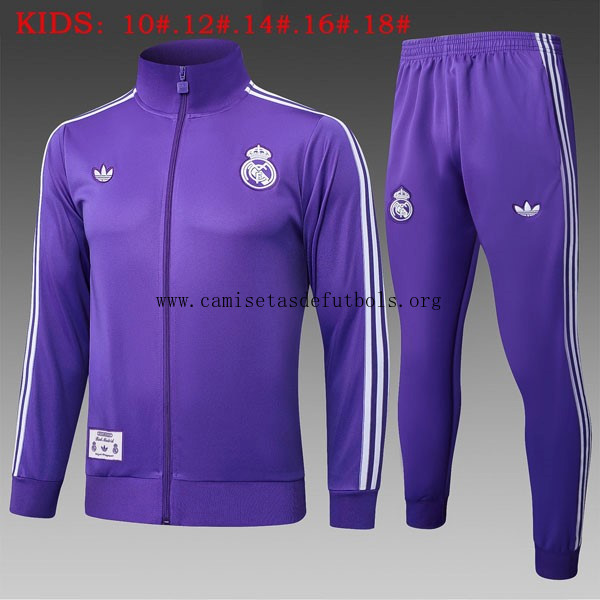 Ninos Chandal Real Madrid 2025/26 Purpura 5 ¡¡Qué genial precio de la temporada!