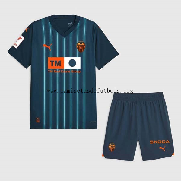 Camiseta Valencia Replica Segunda Ropa Niño 2023/24 Rebajón, agarra