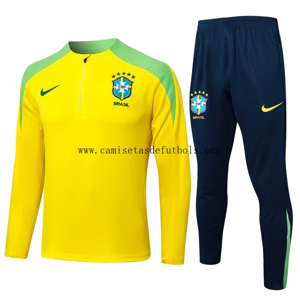 Sudadera De Training Brasil 2024/25 Amarillo Verde 3 Reserva este chollo humilde