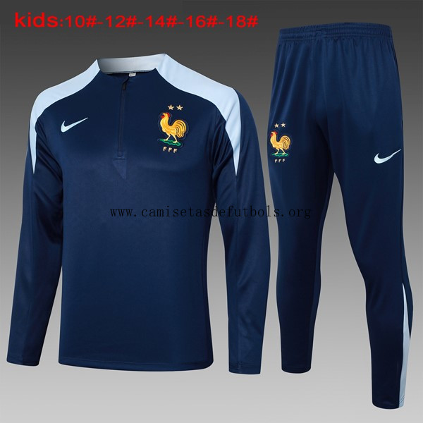Niños Sudadera De Training Francia 2024/25 Azul 3 Chollazo portentoso de campeonato
