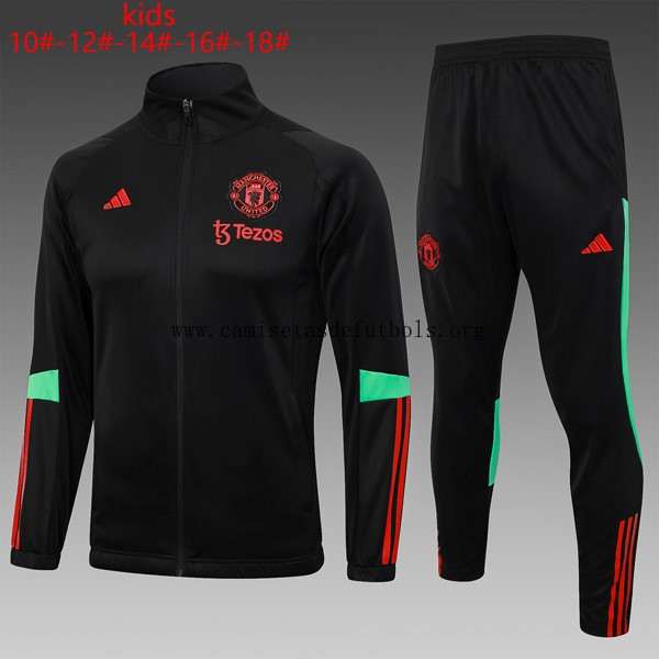 Ninos Chandal Manchester United 2024 Negro 2 Chollazo asequible