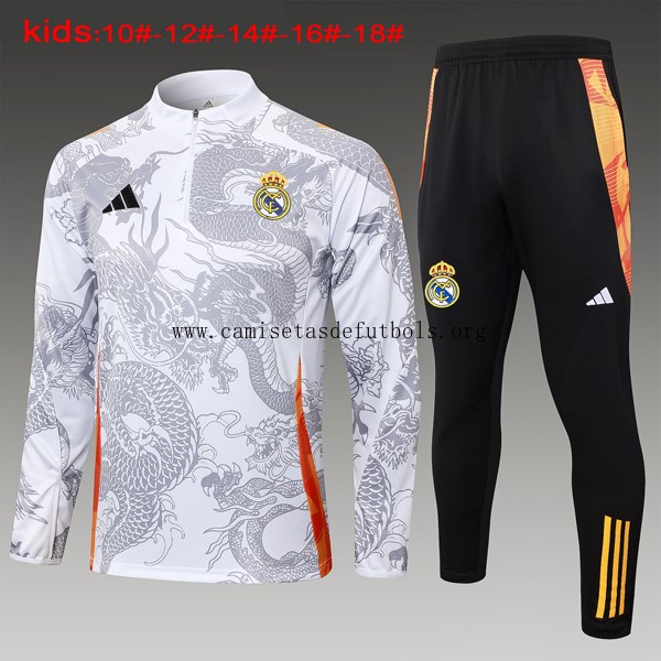 Niños Sudadera De Training Real Madrid 2024/25 Gris 3 ¡¡Ni te imaginas brutal precio hasta fin de existencias!