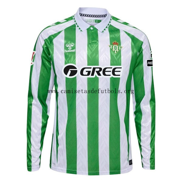Camiseta Real Betis Replica Primera Ropa ML 2024/25 Corre a por él de outlet