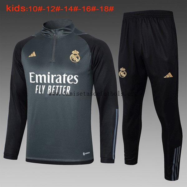 Ninos Sudadera De Training Real Madrid 2024 Gris 2 No lo dejes escapar de infarto