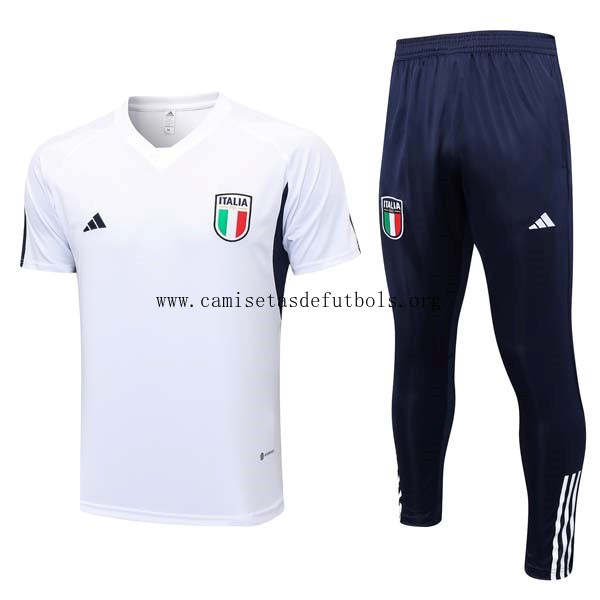 Camiseta Italia Conjunto Completo 2023/24 Blanco Azul Liquidación divino como nunca