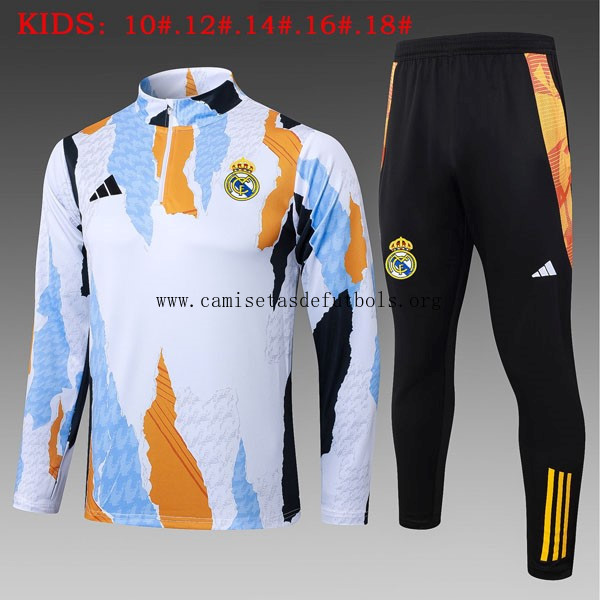 Ninos Sudadera De Training Real Madrid 2025/26 Azul Blanco ¡¡Menudo/a tirado rebajón antes de que se acabe!