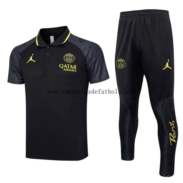 Polo PSG Conjunto Completo 2023/24 Negro Consigue de fábrica
