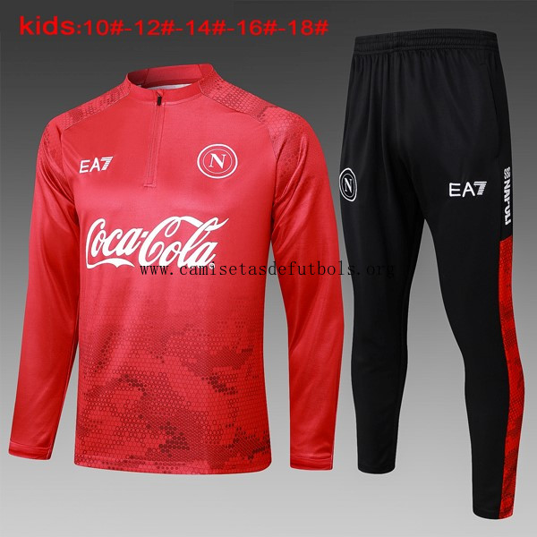 Ninos Sudadera De Training Napoli 2024/25 Rojo Chollo económico
