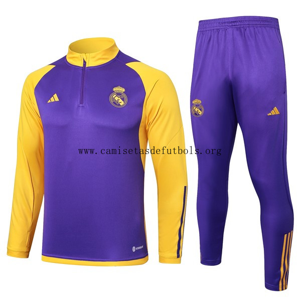 Sudadera De Training Real Madrid 2024/25 Purpura Amarillo Oferta razonable
