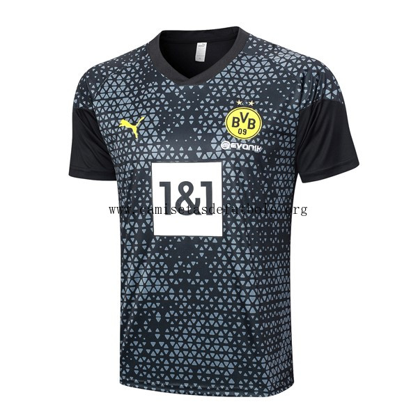 Camiseta Entrenamiento Borussia Dortmund 2024 Gris Negro Preciaso simbólico con devolución gratis