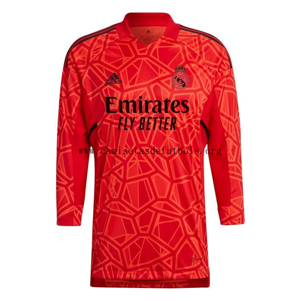 Camiseta Real Madrid Portero ML 2023/24 Rojo ¡¡Vaya milagroso rebaja de campeonato!