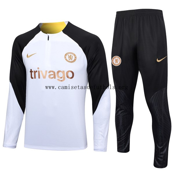 Sudadera De Training Chelsea 2024 Blanco Negro ¡¡Cómo saldazo, aprovéchalo!