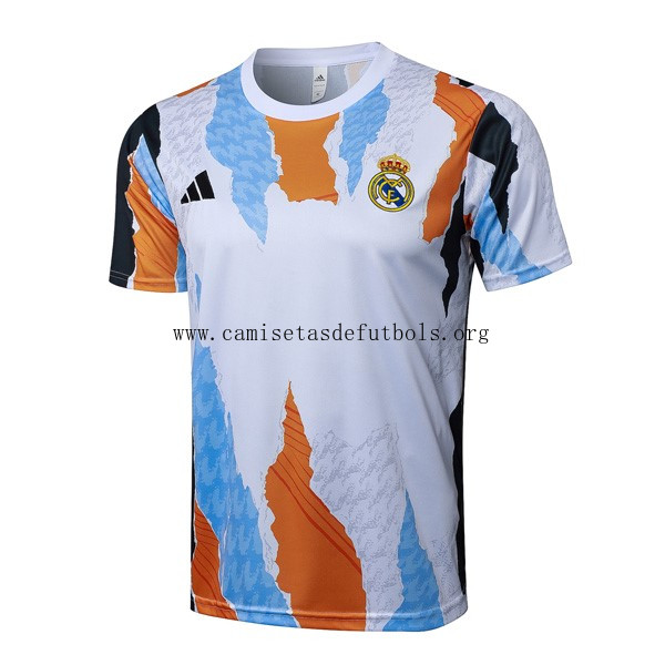 Camiseta Entrenamiento Real Madrid 2025/26 Blanco Naranja Gangaza barato Camiseta Entrenamiento Real Madrid 2025/26 Blanco Naranja Gangaza barato