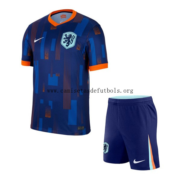 Camiseta Países Bajos Replica Segunda Ropa Niño 2024 Rebajón regalado de outlet
