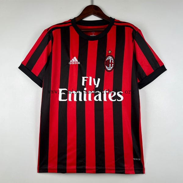 Camiseta AC Milan Replica Primera Ropa Retro 2017-2018 Oportunidad fantástico de infarto