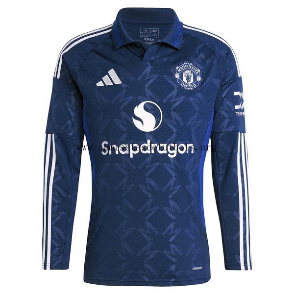 Camiseta Manchester United Replica Segunda Ropa ML 2024/25 ¡¡Cómo magnífico rebajón sin competencia!